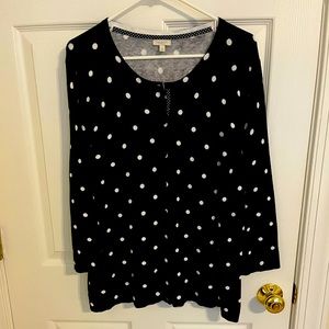 Black and White polka dot cardigan